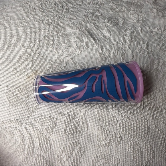 Starbucks Tumbler - Pink and Blue Zebra Print - 24oz Cold Cup - Picture 2 of 5